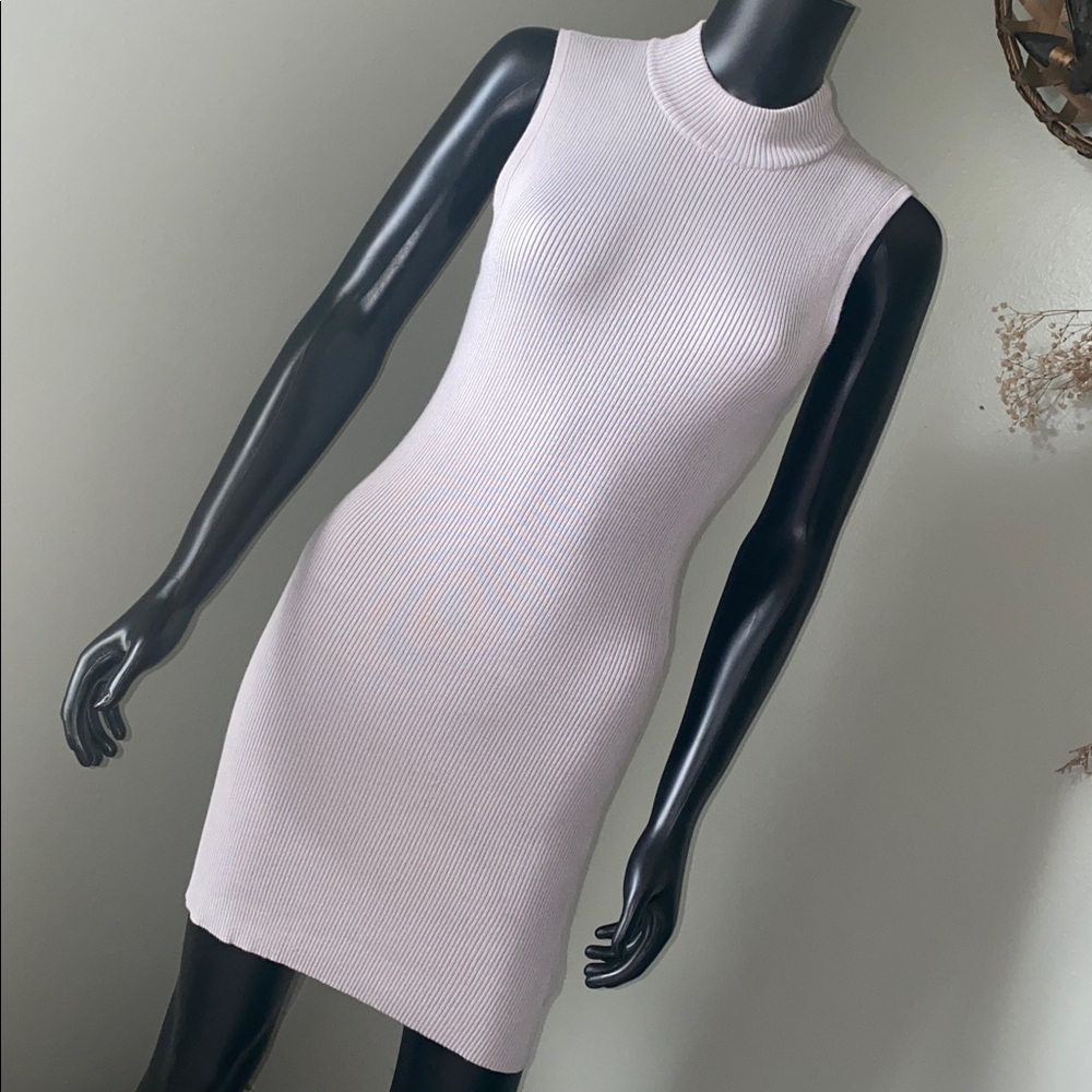 Forever 21 Sleeveless Knit Ribbed Mini Dress - Light Gray NWoTs - Picture 1 of 10